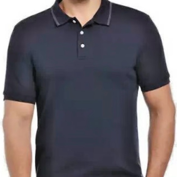 Perry Ellis Other - Perry Ellis Navy Blue Polo Short Sleeve Stretch Knit Collared Shirt Size XXL.